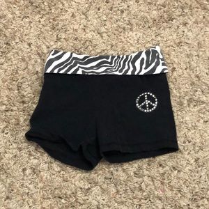 size 8 Justice kids dance shorts